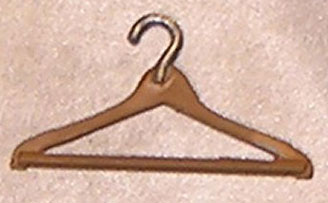 Dollhouse Miniature Coat Hanger, Wood Like